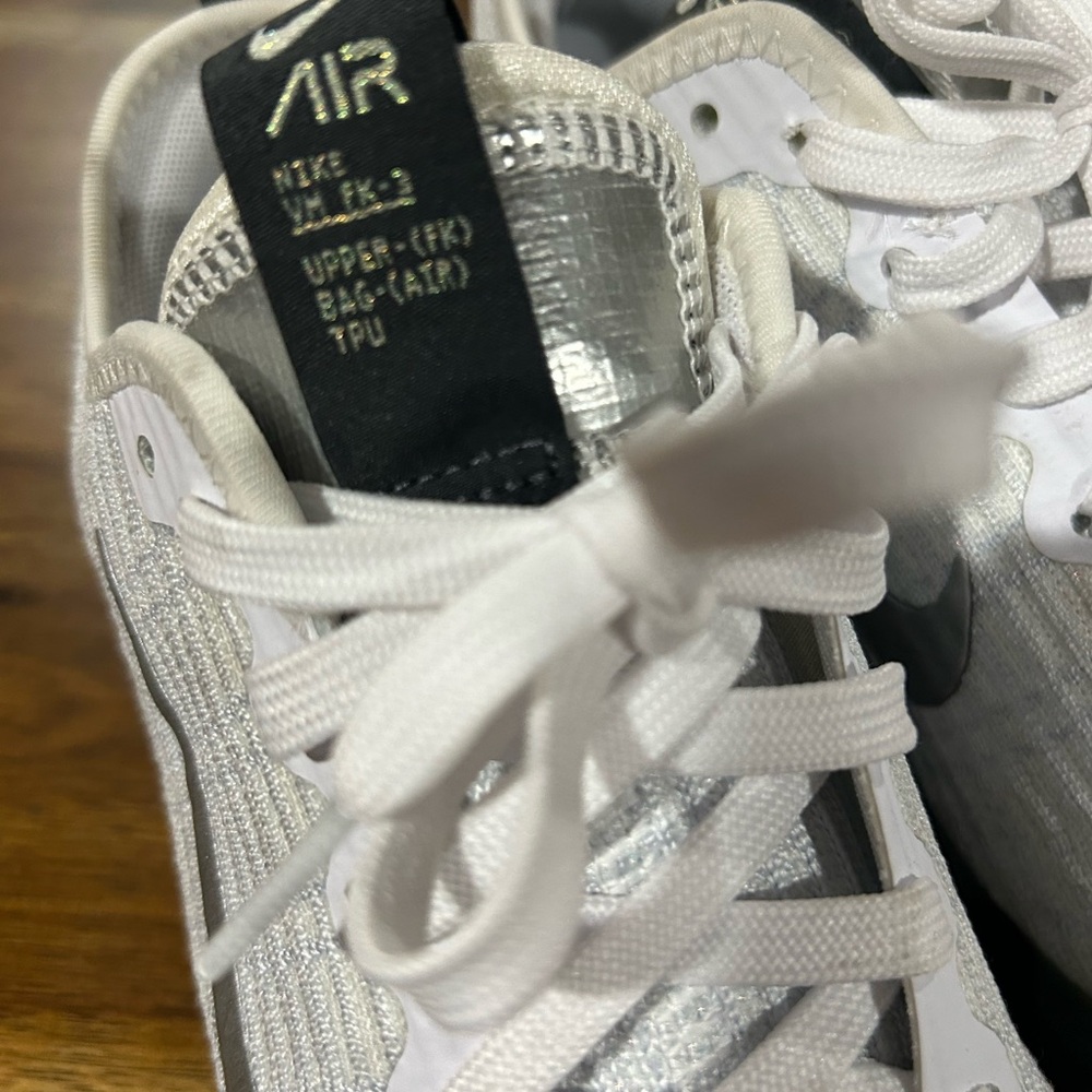 Nike Air White and Metallic Sneakers